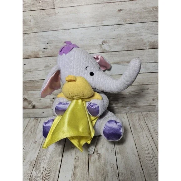 Fisher Price Winnie Pooh Heffalump Elephant Plush 8" Purple Stuffed Animal Toy - Picture 8 of 8
